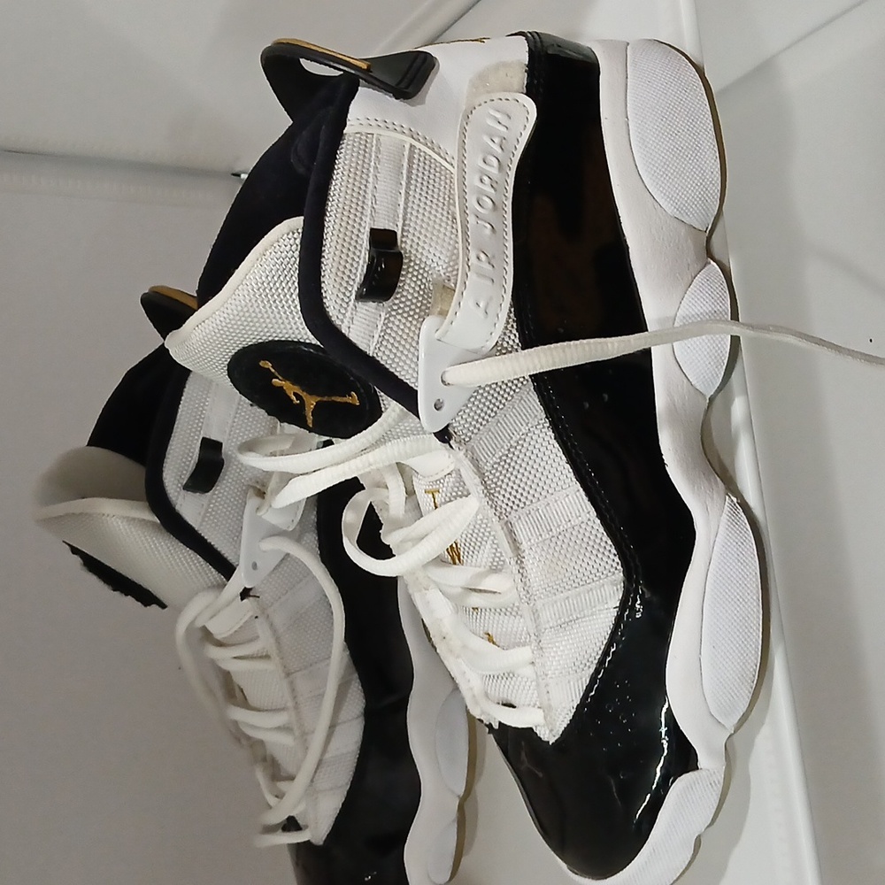 Jordan Black and White High-Top Sneakers with Cushioned Midsole